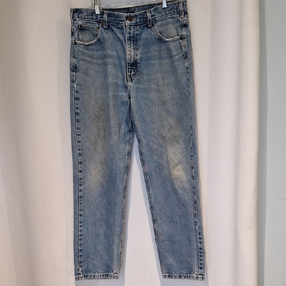Carhartt Light Blue Relaxed Fit Trashed Jeans 36x32
